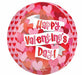 Playful Hearts 16-Inch Orbz Valentine's Day Foil Balloon