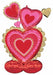 50-Inch Scalloped Hearts AirLoonz Foil Balloon