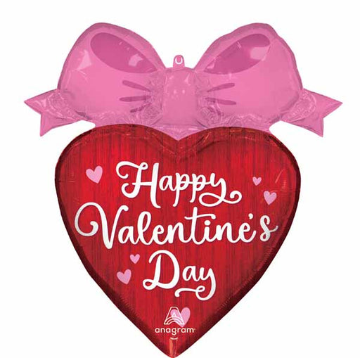 Coquette Bows Valentine's Day Foil Balloon, 28 Inch