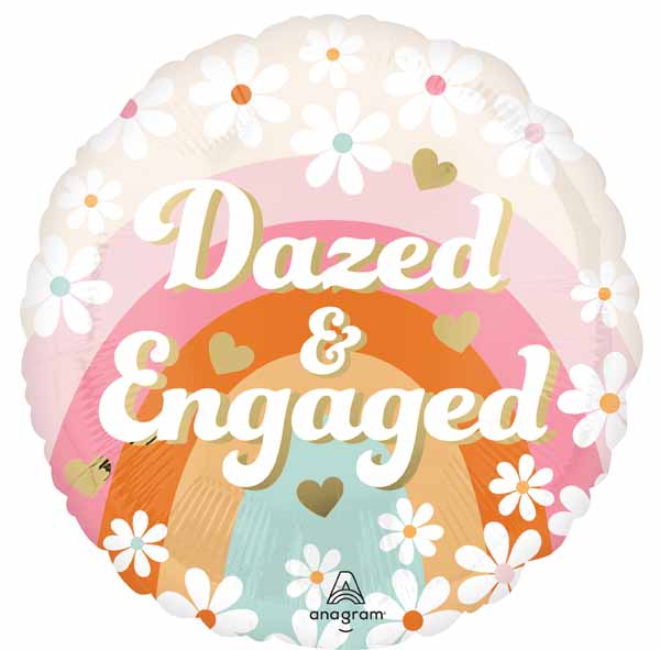 Dazed and Engaged 18-Inch Round Foil Balloon