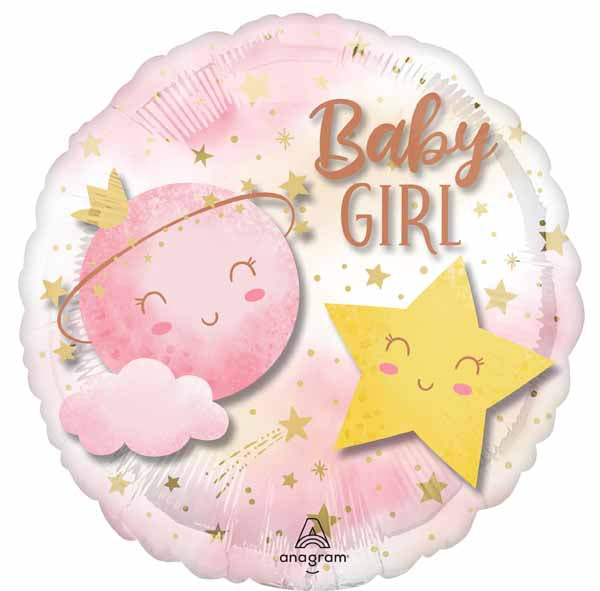 Little Moon Girl 15" Panoramic Foil Balloon