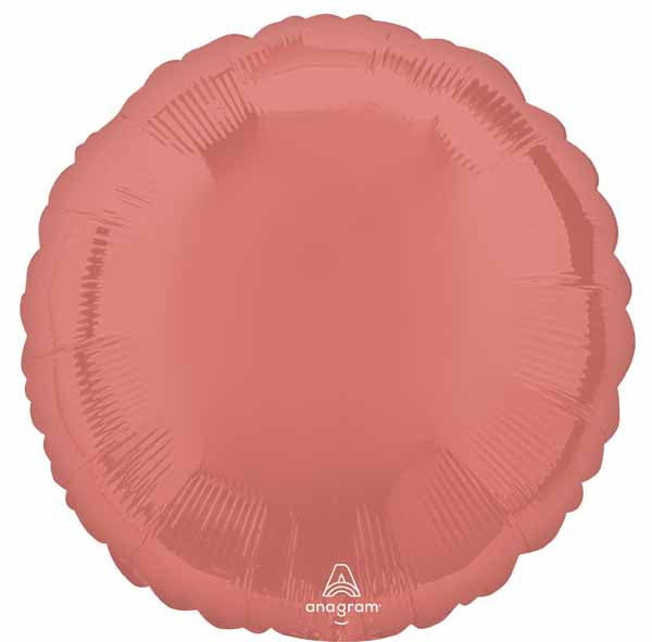 Coral 18-Inch Round Foil Balloon