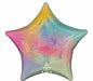 Pastel Stardust Ombré Holographic Star Foil Balloon, 19 Inch