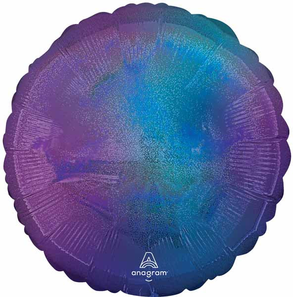 Blue Aura Stardust 18-Inch Round Foil Balloon