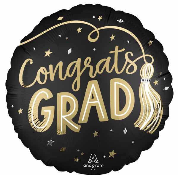Tassel Congrats Grad 28-Inch Jumbo Foil Balloon