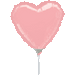 Pastel Pink Heart Foil Balloon, 4 Inch
