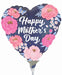 Happy Mother's Day Peony Garden 9" Heart Foil Balloon