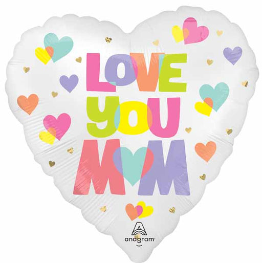 Playful I Love U Mom 28" Jumbo Foil Balloon