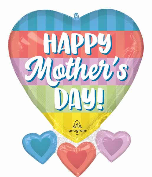 27" Happy Mother's Day Color Block Bliss Foil Balloon