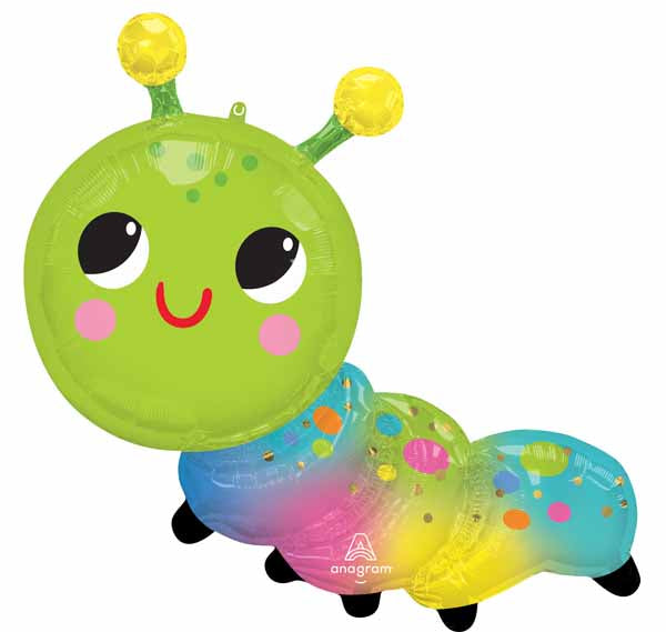 Happy Caterpillar 35-Inch Shaped Foil Balloon