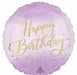 Lavender Luxe Happy Birthday 18" Round Foil Balloon