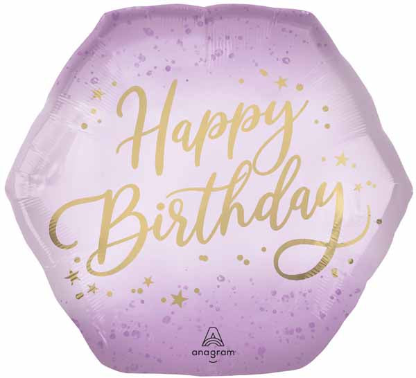 Lavender Luxe Happy Birthday Foil Balloon, 23 Inch