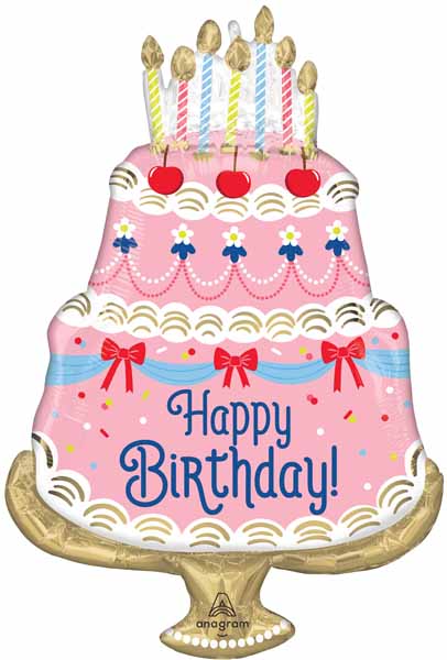 Cherries on Top Happy Birthday Foil Balloon, 28 Inch