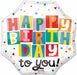 Celebrate the Day Happy Birthday 22" Foil Balloon