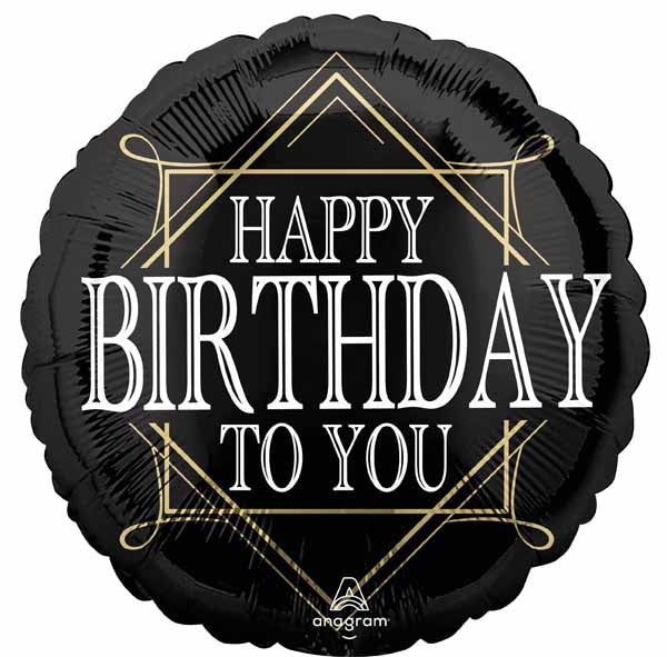 Prime of Life Happy Birthday 18-Inch Round Foil Balloon