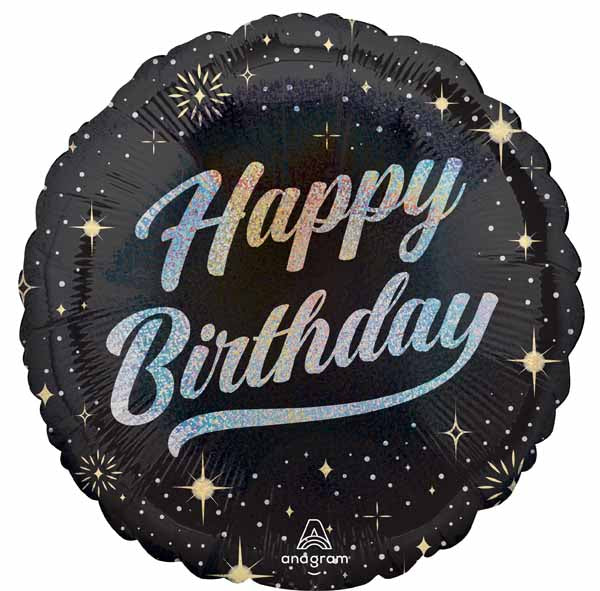 Sparkling Happy Birthday 28 Inch Jumbo Foil Balloon