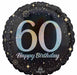 Sparkling 60th Birthday Round Foil Balloon, 18 Inch