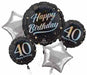 Sparkling 40th Birthday Foil Balloon Bouquet