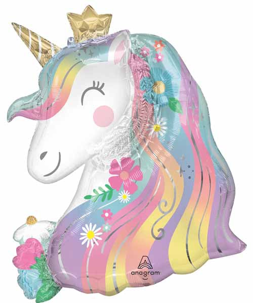 Whimsical Unicorn 29" Shaped Foil Balloon