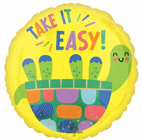 Turtle Get Well 18-Inch Round Foil Balloon