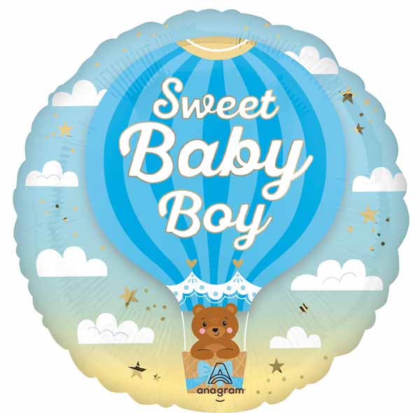 It's a Boy Blue Round Foil Balloon, 18 Inch