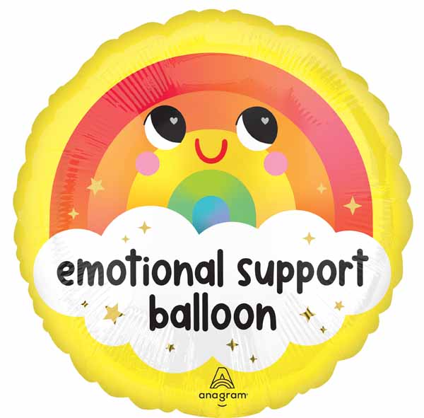 Emotional Support 18" Round Foil Balloon