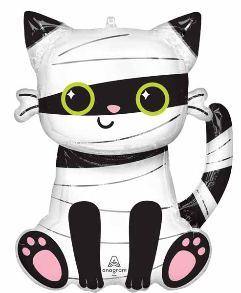 Purr-Fect Mummy 28-Inch Halloween Foil Balloon