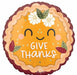 Slice of Thanks Pie 18-Inch Round Foil Balloon