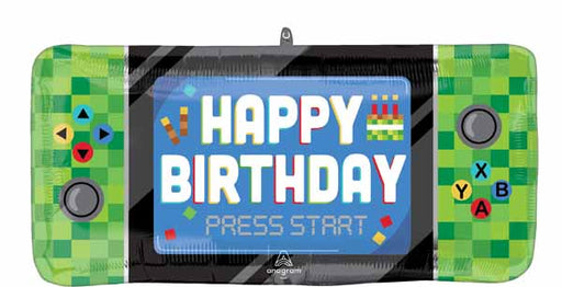 8-Bit Happy Birthday 27-Inch Foil Balloon