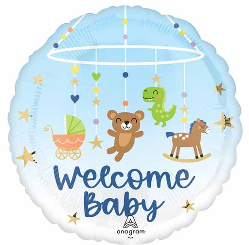 Tiny Treasures Boy 18-Inch Round Foil Balloon