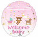 Tiny Treasures Girl 18-Inch Round Foil Balloon