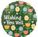 Healing Blooms 18" Round Get Well Foil Balloon