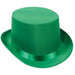 Green Satin Sleek Top Hat