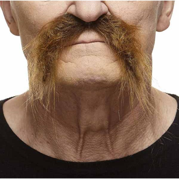 Medium Brown Costume Moustache, 10 x 11 cm
