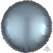Steel Blue Satin Luxe Round Foil Balloon, 18 Inch