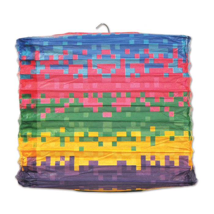 8-Bit Square Paper Lantern, 8 Inch