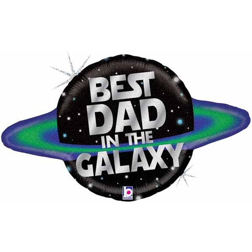 Galactic Dad 31-Inch Holographic Foil Balloon