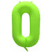 DecoChamp 34 Inch Neon Green Number 0 Balloon