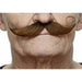 Medium Brown Costume Moustache, 13 cm x 4 cm