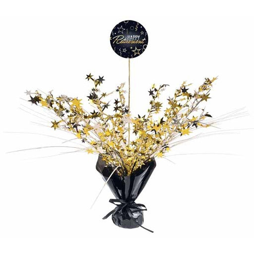 Retirement Gleam & Spray Centerpiece, 18 Inches