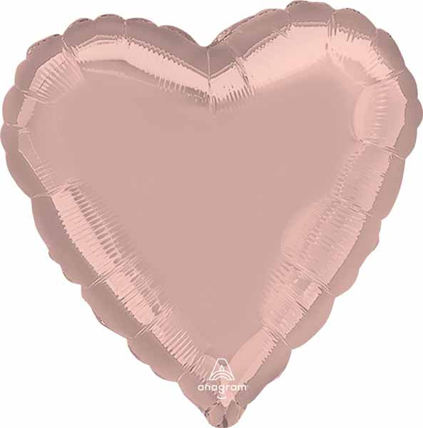 18-Inch Pastel Pink Pearl Metallic Heart Foil Balloon