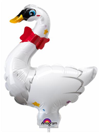 Inflate-A-Fun Mini Swan Shaped Foil Balloon