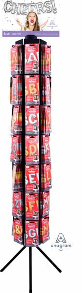 42-Peg Display for Air-Filled Letter and Number Balloons