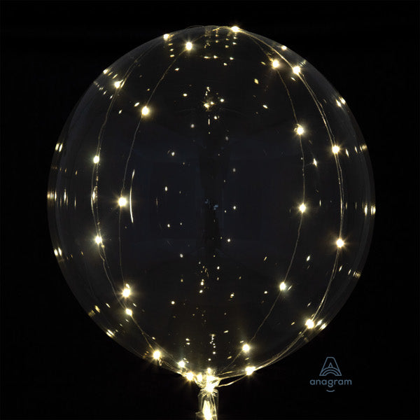 Crystal Clearz Transparent Balloon with White LED Lights