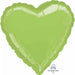 18-Inch Metallic Lime Green Heart Foil Balloon