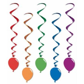 BALLOON WHIRLS 5/PKG 3'