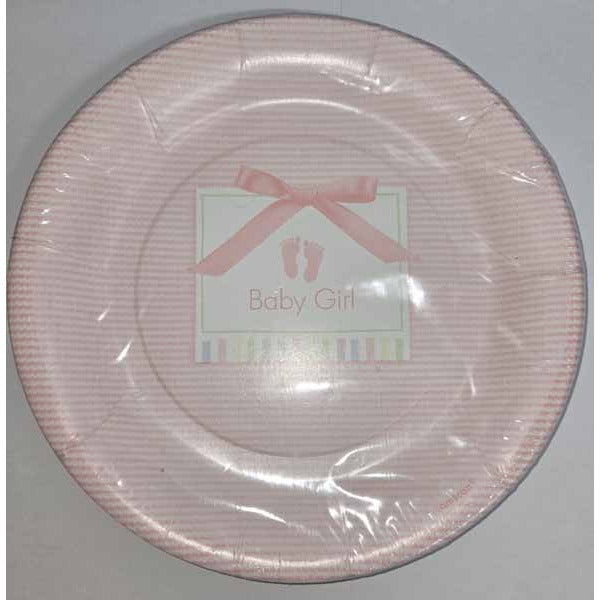 Baby Soft Pink 9-Inch Plates, 8 Count