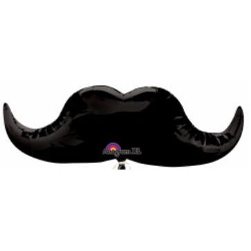 35-Inch Black Moustache Foil Balloon