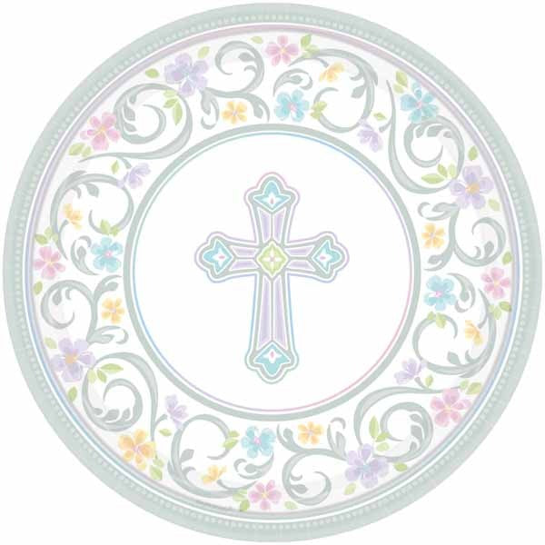 Blessed Day 7-Inch Dessert Plates, 18 Count