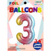 34-Inch Rainbow Number 3 Foil Balloon